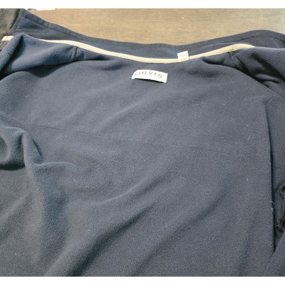 Orvis Classic Collection Fleece Lined Full Zip Blue/Gray Jacket Mens XL outdoors - Picture 5 of 15